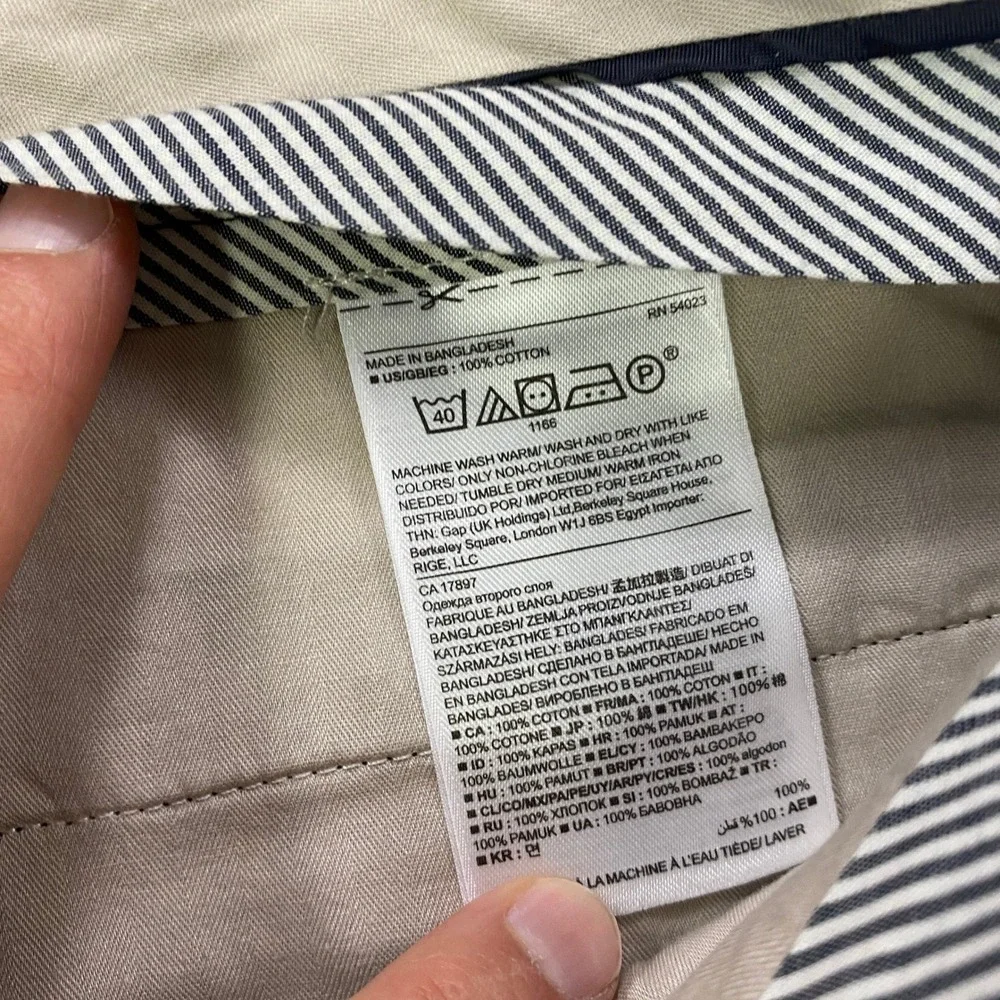 Banana Republic Aiden Chino 32x32 Slim Fit Cotton Pants Black